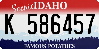ID license plate K586457