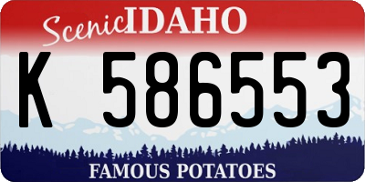 ID license plate K586553