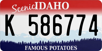 ID license plate K586774