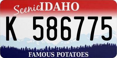 ID license plate K586775