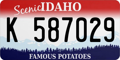 ID license plate K587029