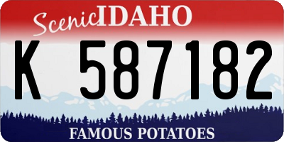 ID license plate K587182
