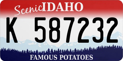 ID license plate K587232