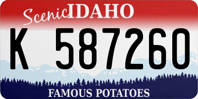 ID license plate K587260