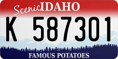 ID license plate K587301