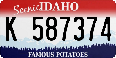 ID license plate K587374