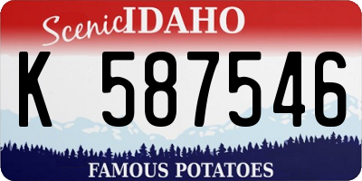 ID license plate K587546