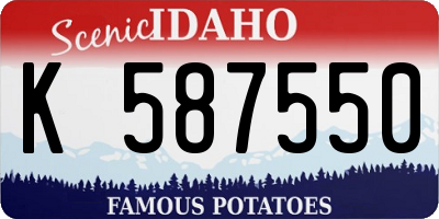 ID license plate K587550