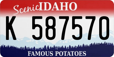 ID license plate K587570