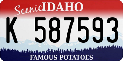 ID license plate K587593
