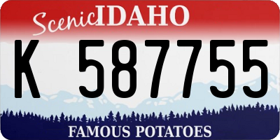 ID license plate K587755