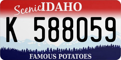 ID license plate K588059