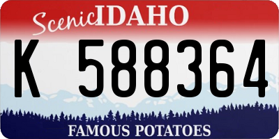 ID license plate K588364