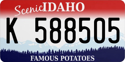 ID license plate K588505