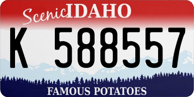 ID license plate K588557