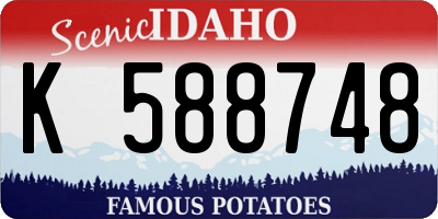 ID license plate K588748