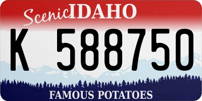 ID license plate K588750