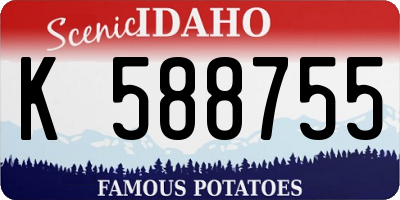 ID license plate K588755