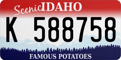 ID license plate K588758