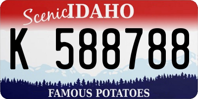 ID license plate K588788