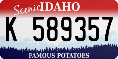 ID license plate K589357