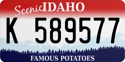 ID license plate K589577