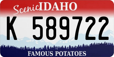 ID license plate K589722