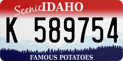 ID license plate K589754