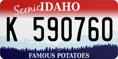ID license plate K590760