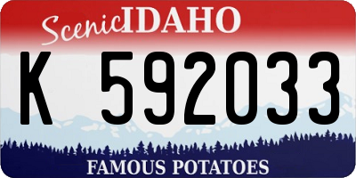 ID license plate K592033