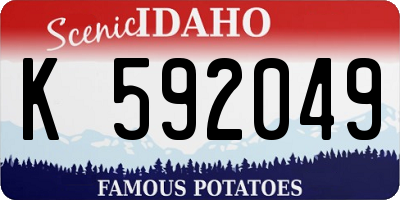 ID license plate K592049