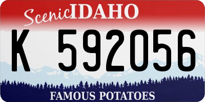 ID license plate K592056