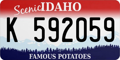ID license plate K592059