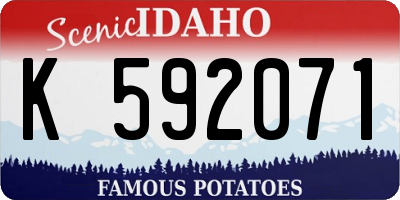 ID license plate K592071