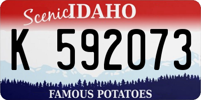 ID license plate K592073