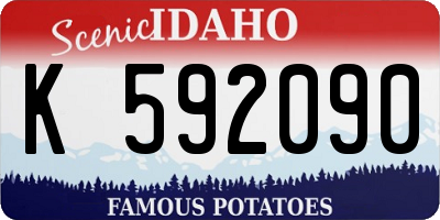 ID license plate K592090