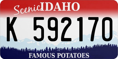ID license plate K592170