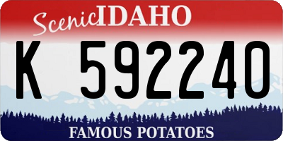 ID license plate K592240