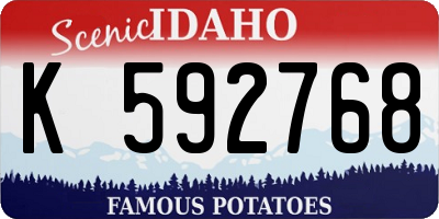 ID license plate K592768