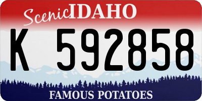 ID license plate K592858