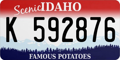 ID license plate K592876
