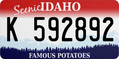 ID license plate K592892