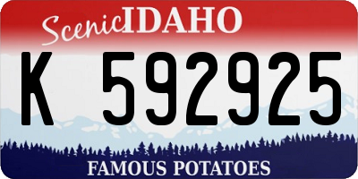 ID license plate K592925