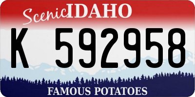 ID license plate K592958