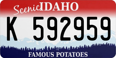 ID license plate K592959