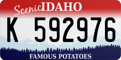 ID license plate K592976