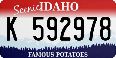 ID license plate K592978