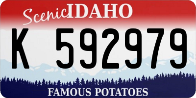 ID license plate K592979