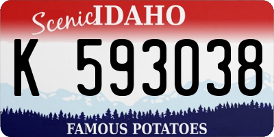 ID license plate K593038