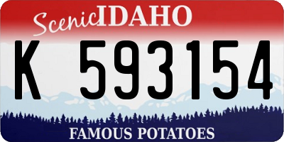 ID license plate K593154